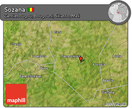 Satellite 3D Map of Sozana
