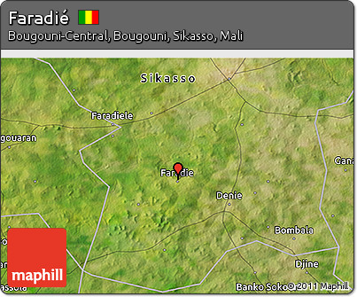 Satellite 3D Map of Faradié