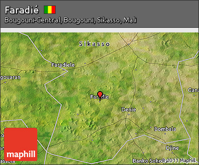 Satellite 3D Map of Faradié