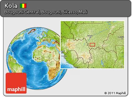 Physical Location Map of Kola