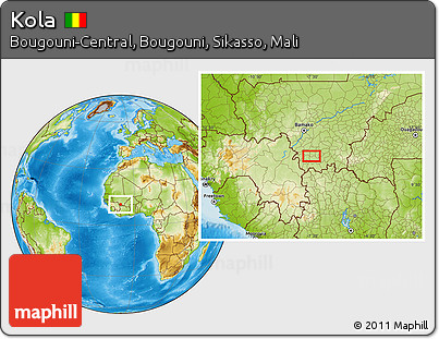 Physical Location Map of Kola