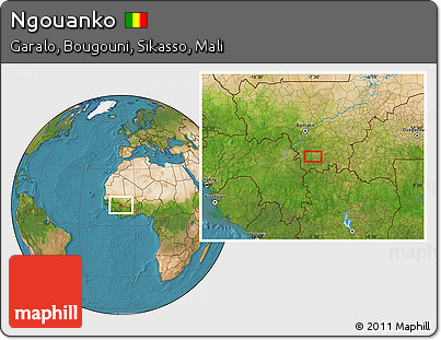 Satellite Location Map of Ngouanko