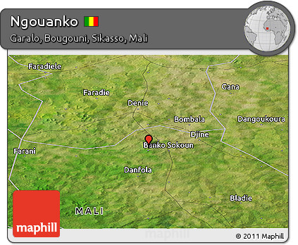 Satellite Panoramic Map of Ngouanko