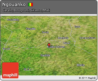 Satellite Panoramic Map of Ngouanko