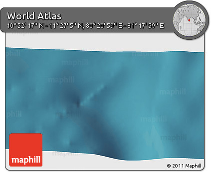 Satellite 3D Map of the Area around 11° 9' 41" N, 80° 49' 29" E