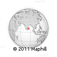 Outline Map of the Area around 11° 9' 41" N, 84° 13' 29" E, rectangular outline