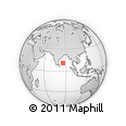 Outline Map of the Area around 11° 9' 41" N, 85° 55' 30" E, rectangular outline