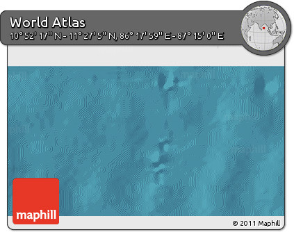 Satellite 3D Map of the Area around 11° 9' 41" N, 86° 46' 30" E