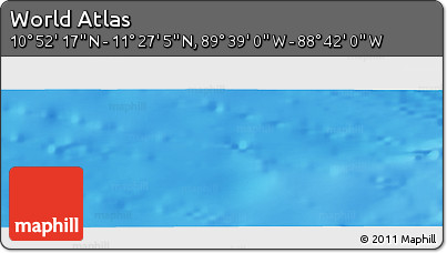 Shaded Relief Panoramic Map of the Area around 11° 9' 41" N, 89° 10' 30" W
