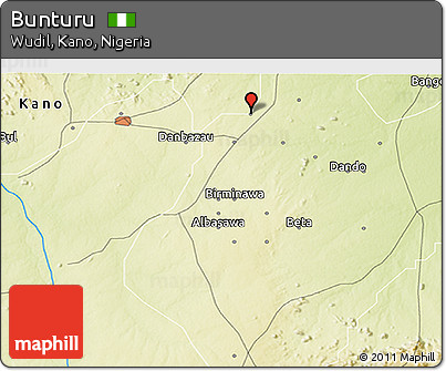 Physical 3D Map of Bunturu