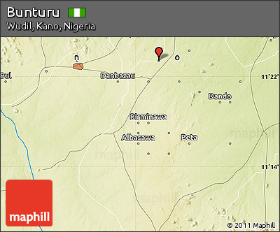 Physical Map of Bunturu