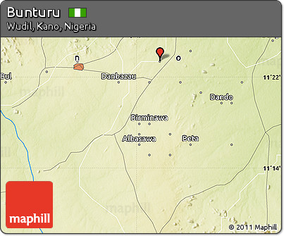 Physical Map of Bunturu