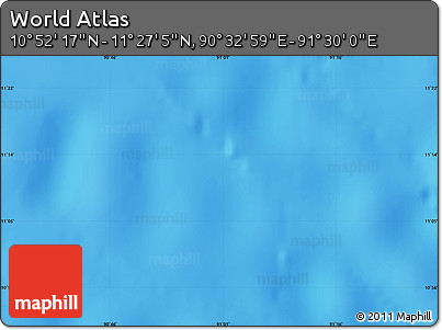 Physical Map of the Area around 11° 9' 41" N, 91° 1' 30" E