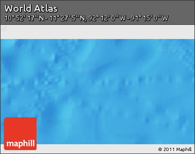 Physical 3D Map of the Area around 11° 9' 41" N, 91° 43' 29" W