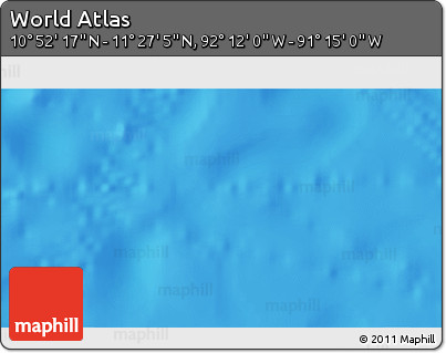 Physical 3D Map of the Area around 11° 9' 41" N, 91° 43' 29" W