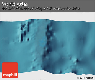 Satellite 3D Map of the Area around 11° 9' 41" N, 93° 34' 29" E