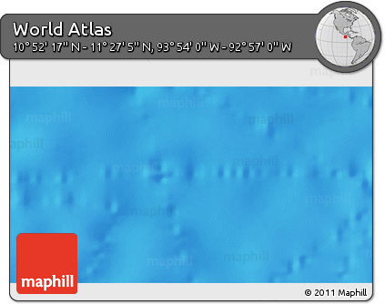 Physical 3D Map of the Area around 11° 9' 41" N, 93° 25' 30" W