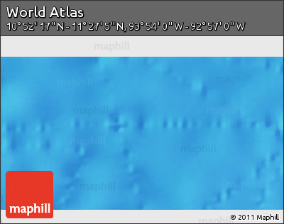 Physical 3D Map of the Area around 11° 9' 41" N, 93° 25' 30" W