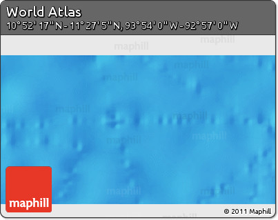 Physical 3D Map of the Area around 11° 9' 41" N, 93° 25' 30" W
