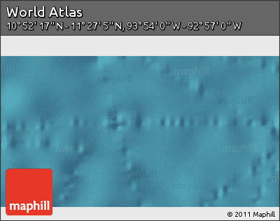 Satellite 3D Map of the Area around 11° 9' 41" N, 93° 25' 30" W