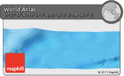 Political Panoramic Map of the Area around 11° 9' 41" N, 94° 25' 30" E