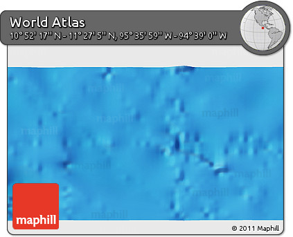 Physical 3D Map of the Area around 11° 9' 41" N, 95° 7' 30" W