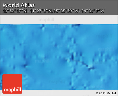 Physical 3D Map of the Area around 11° 9' 41" N, 95° 7' 30" W