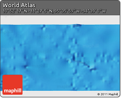 Physical 3D Map of the Area around 11° 9' 41" N, 95° 7' 30" W