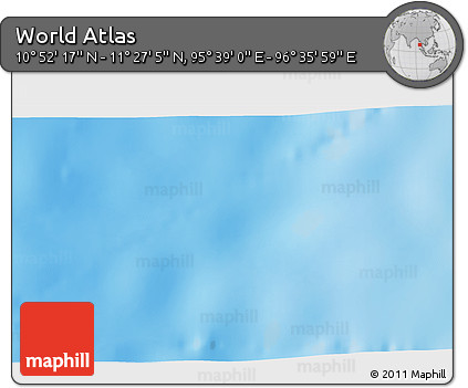 Physical 3D Map of the Area around 11°&nbsp;9'&nbsp;41"&nbsp;N,&nbsp;96°&nbsp;7'&nbsp;30"&nbsp;E
