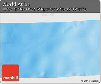 Physical 3D Map of the Area around 11°&nbsp;9'&nbsp;41"&nbsp;N,&nbsp;96°&nbsp;7'&nbsp;30"&nbsp;E