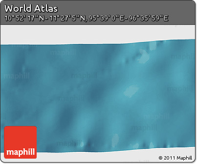 Satellite 3D Map of the Area around 11° 9' 41" N, 96° 7' 30" E
