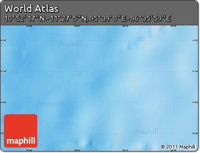 Physical Map of the Area around 11° 9' 41" N, 96° 7' 30" E