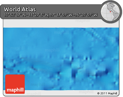 Physical 3D Map of the Area around 11° 9' 41" N, 96° 49' 29" W