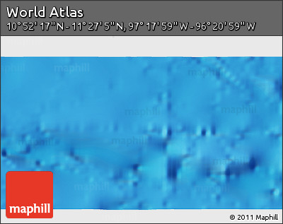 Physical 3D Map of the Area around 11° 9' 41" N, 96° 49' 29" W