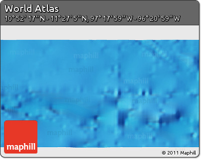 Physical 3D Map of the Area around 11° 9' 41" N, 96° 49' 29" W