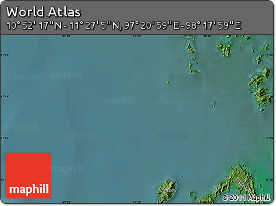 Satellite Map of the Area around 11° 9' 41" N, 97° 49' 29" E