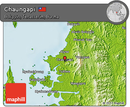 Physical 3D Map of Chaungapi