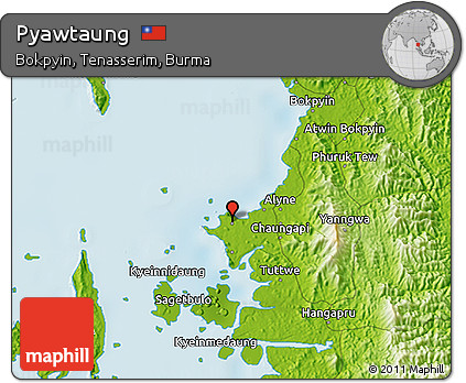 Physical 3D Map of Pyawtaung