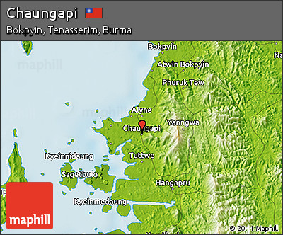 Physical 3D Map of Chaungapi