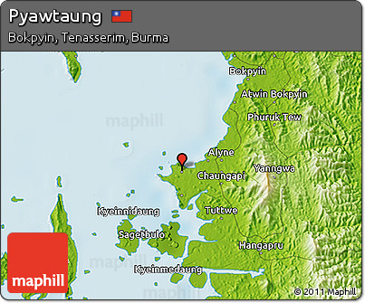 Physical 3D Map of Pyawtaung
