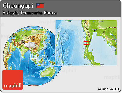Physical Location Map of Chaungapi