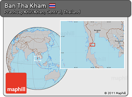 Gray Location Map of Ban Tha Kham