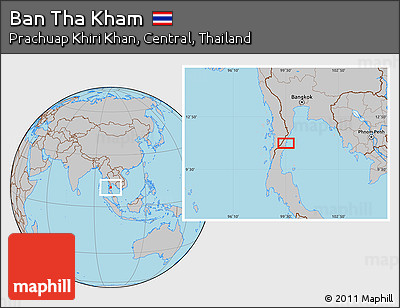 Gray Location Map of Ban Tha Kham