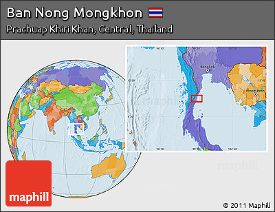 Political Location Map of Ban Nong Mongkhon