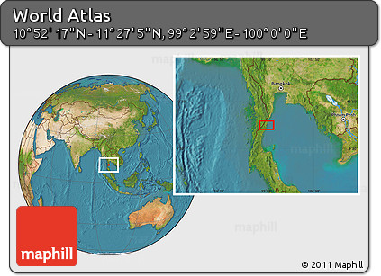 Satellite Location Map of the Area around 11° 9' 41" N, 99° 31' 30" E
