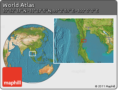 Satellite Location Map of the Area around 11° 9' 41" N, 99° 31' 30" E