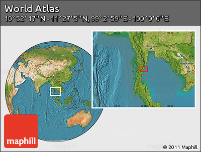 Satellite Location Map of the Area around 11° 9' 41" N, 99° 31' 30" E