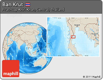 Shaded Relief Location Map of Ban Krut