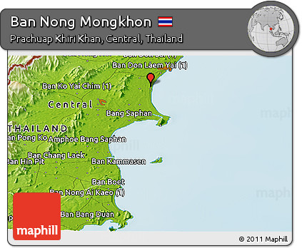 Physical Panoramic Map of Ban Nong Mongkhon