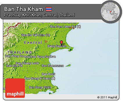 Physical Panoramic Map of Ban Tha Kham